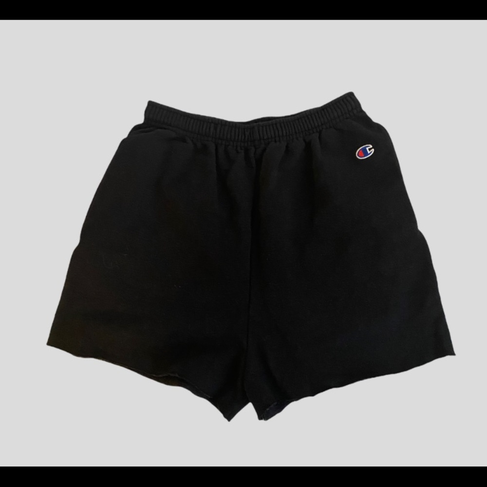 Champion shorts. Cut from sweat pants